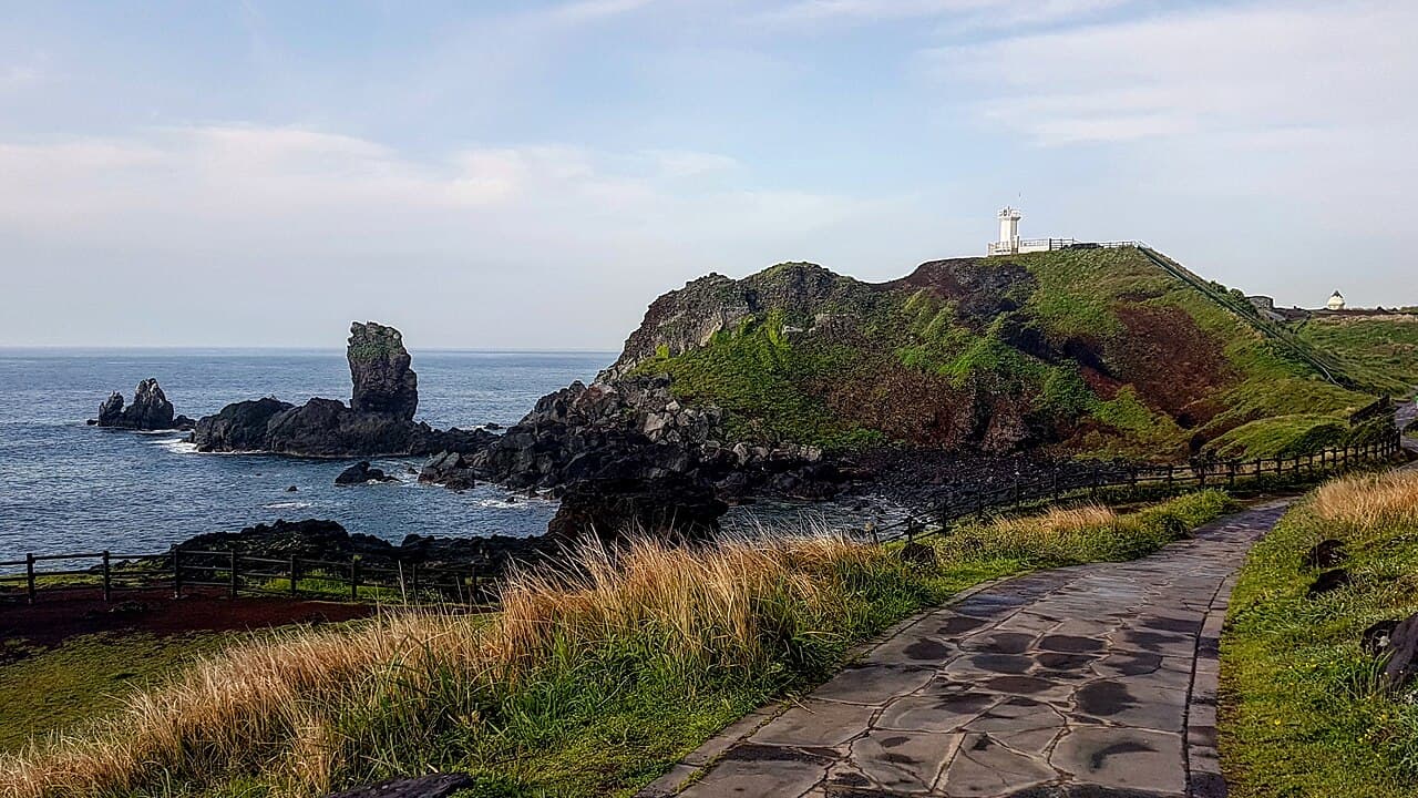 The coastal path at Seopjikoji on Jeju Island